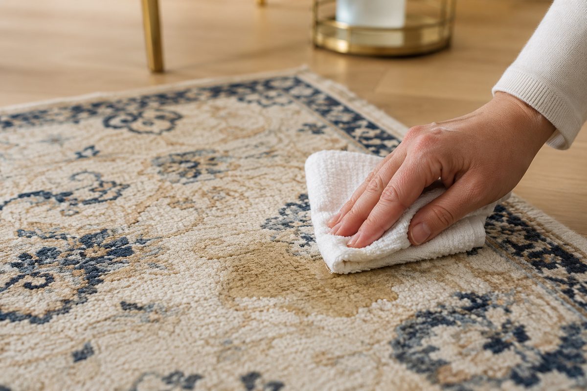 Enlever une tache sur un tapis