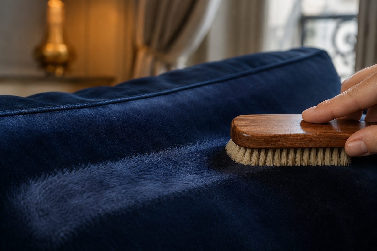 Nettoyer un canapé en velours sans auréole