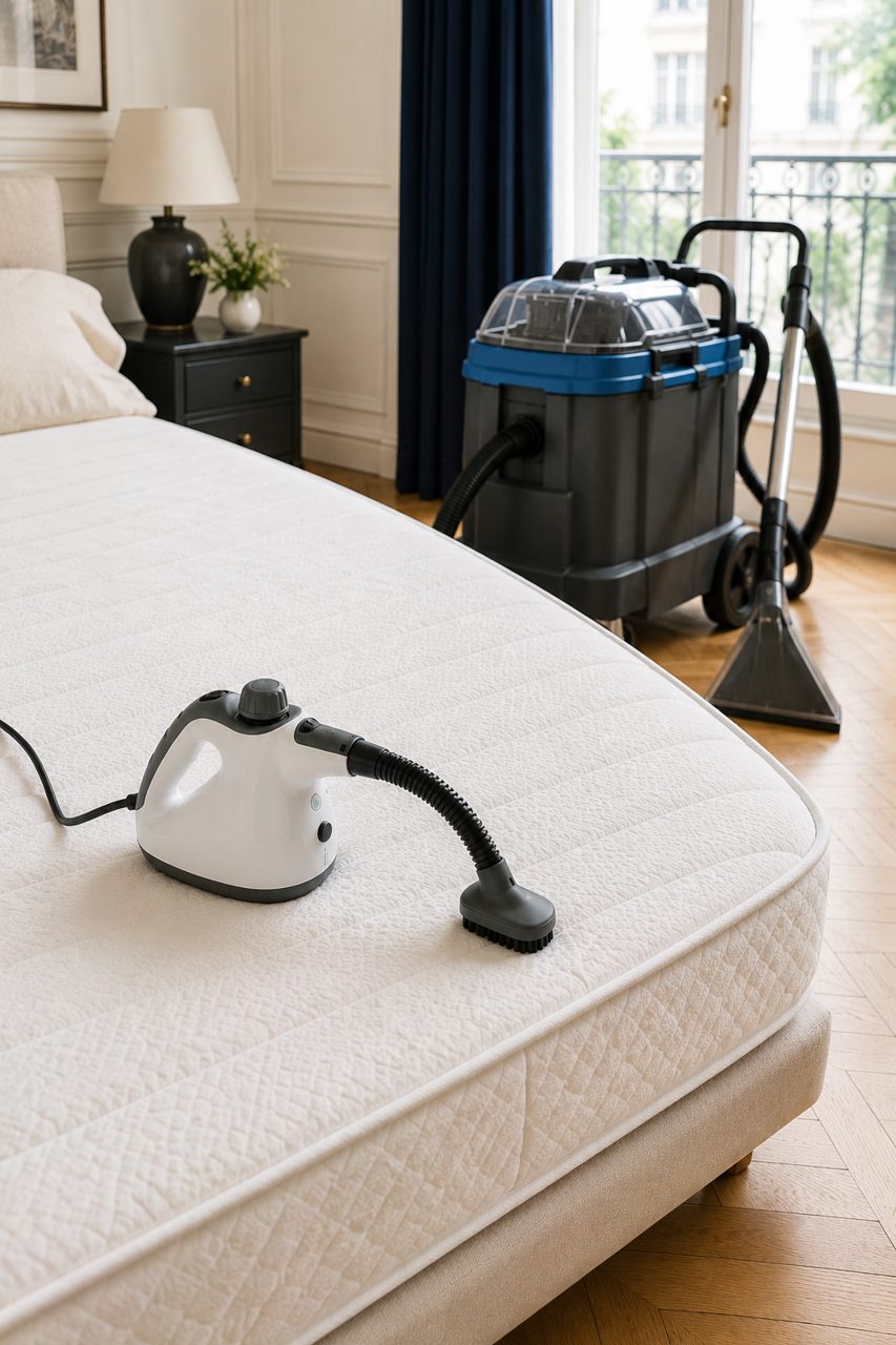 Nettoyeur vapeur de location face au nettoyage professionnel de matelas par injection-extraction